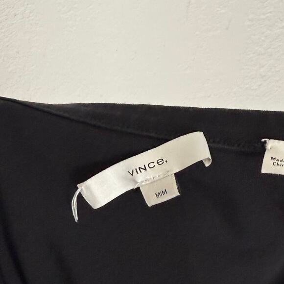 Vince Side Drape Tank Dress in Black Minimalist Quiet Luxury Chic Size Medium - Picture 5 of 6